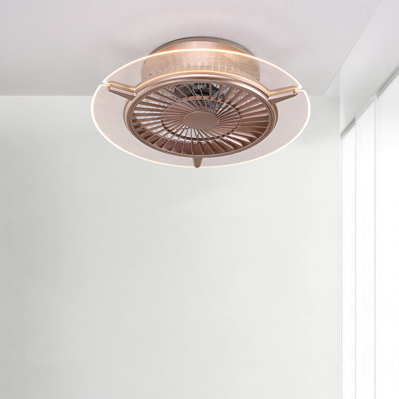 Roségold -Scheibe -Form -Spülen -Deckenventilator Leuchtt
