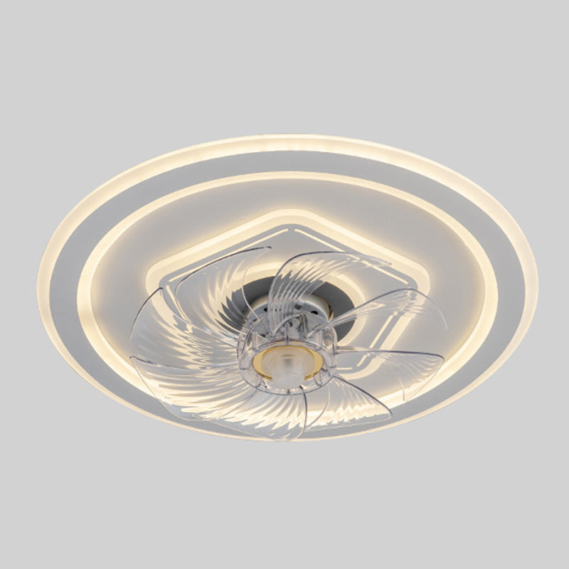 Weißer runde LED -LED -Leuchten nordische Acryl -Halbblöcke Deckenlampe für Esszimmer