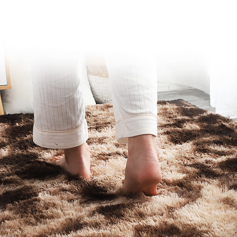 Trendy Home Decoration Shag Rug Tie-Dyed Indoor Carpet Polyester Non-Slip Backing Area Carpet