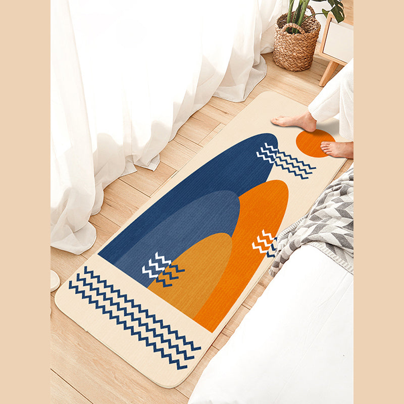 Runner Animals Printed Rug Simple Polyester Carpet Non-Slip Backing Area Carpet for Home Decoration