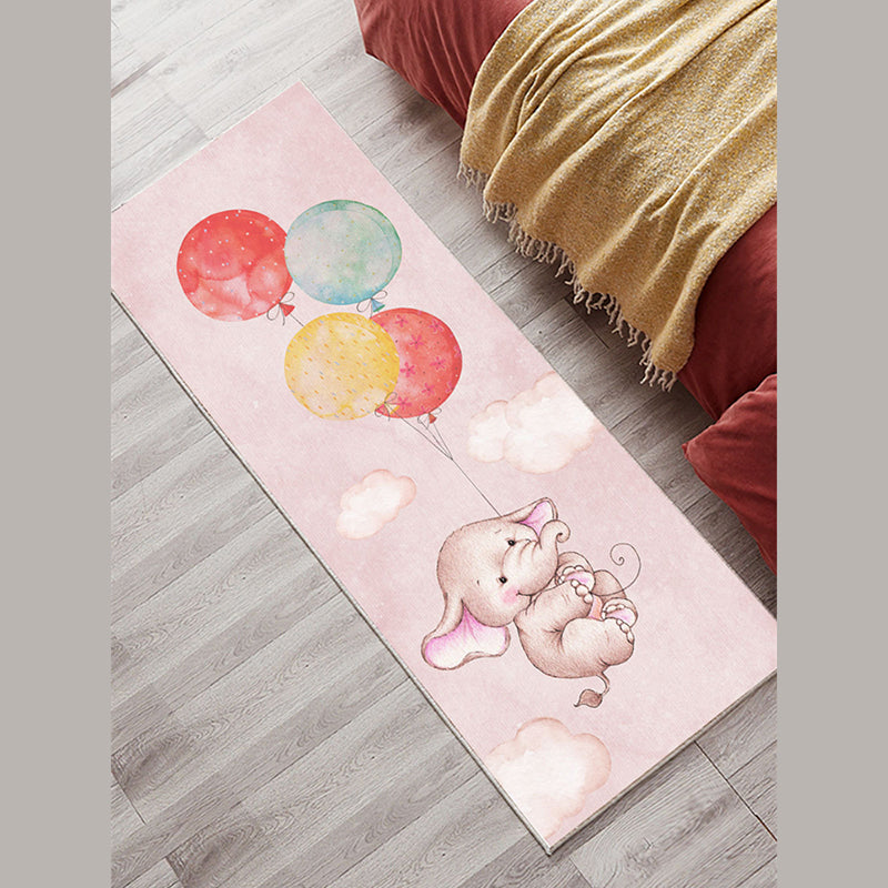 Runner Animals Printed Rug Simple Polyester Carpet Non-Slip Backing Area Carpet for Home Decoration