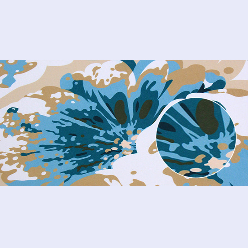 Brown Plants Indoor Carpet Polyester Simple Area Rug Non-Split Indoor Rug for Living Room