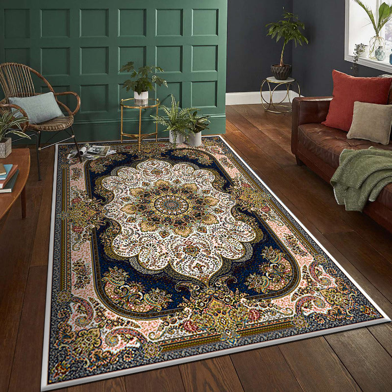 Normatic Tribe Rug Moroccan Polyester Carpet Anti-Slip Backing Indoor Carpet for Living Room
