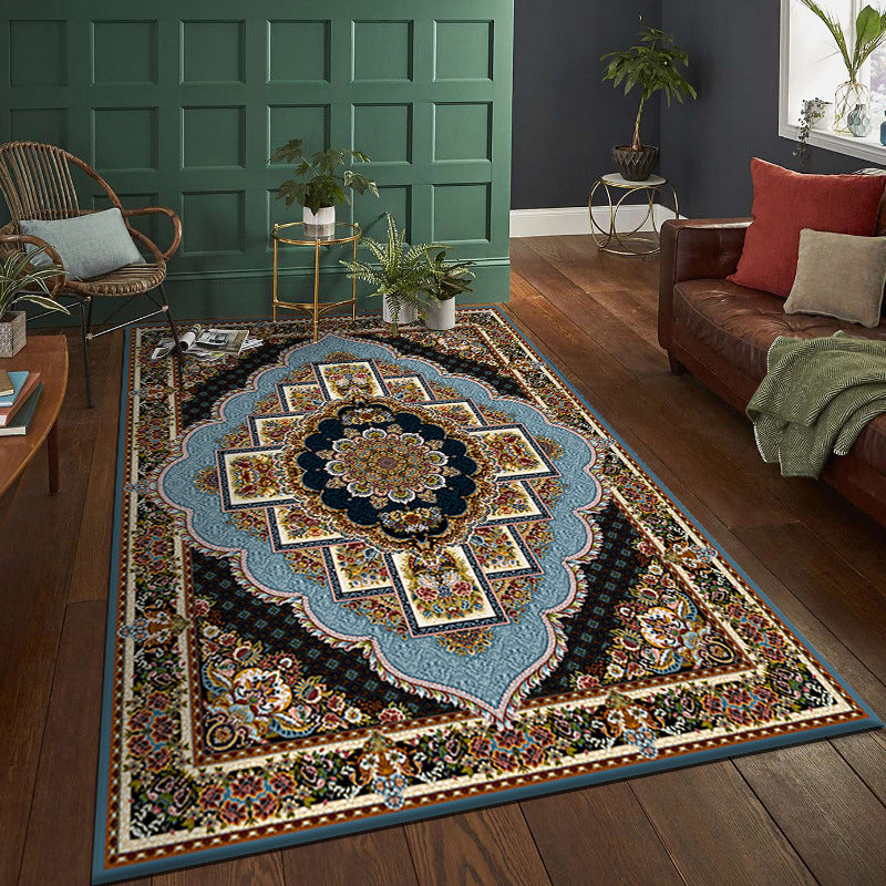 Normatic Tribe Rug Moroccan Polyester Carpet Anti-Slip Backing Indoor Carpet for Living Room