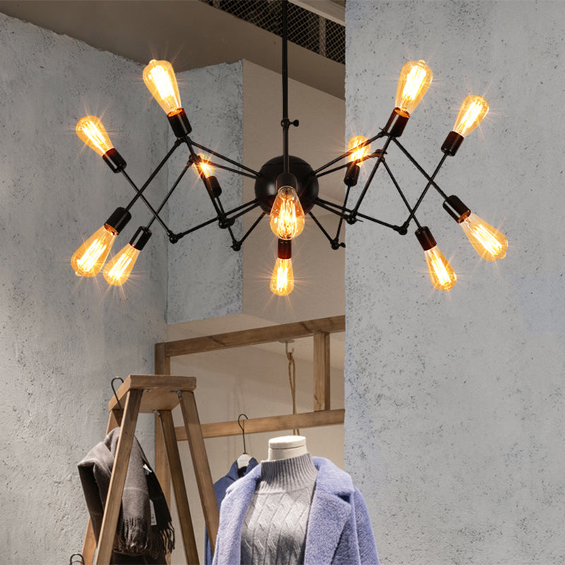 Spider Chandelier Light Fixture Industrial Metal Pendant Lighting for Restaurant