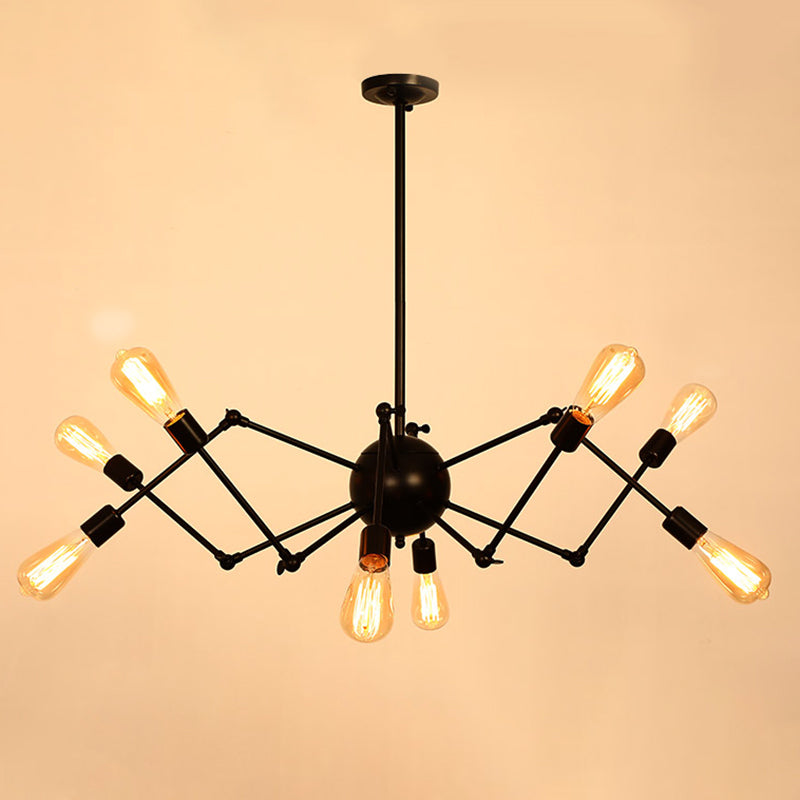 Spider Chandelier Light Fixture Industrial Metal Pendant Lighting for Restaurant