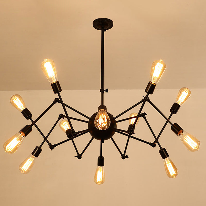 Spider Chandelier Light Fixture Industrial Metal Pendant Lighting for Restaurant