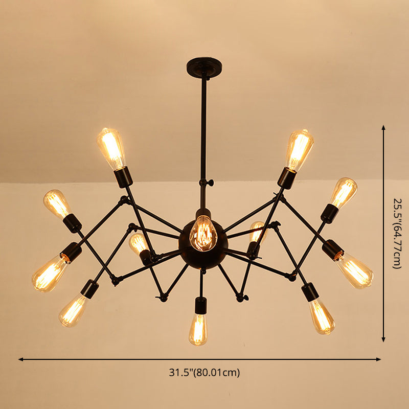 Spider Chandelier Light Fixture Industrial Metal Pendant Lighting for Restaurant