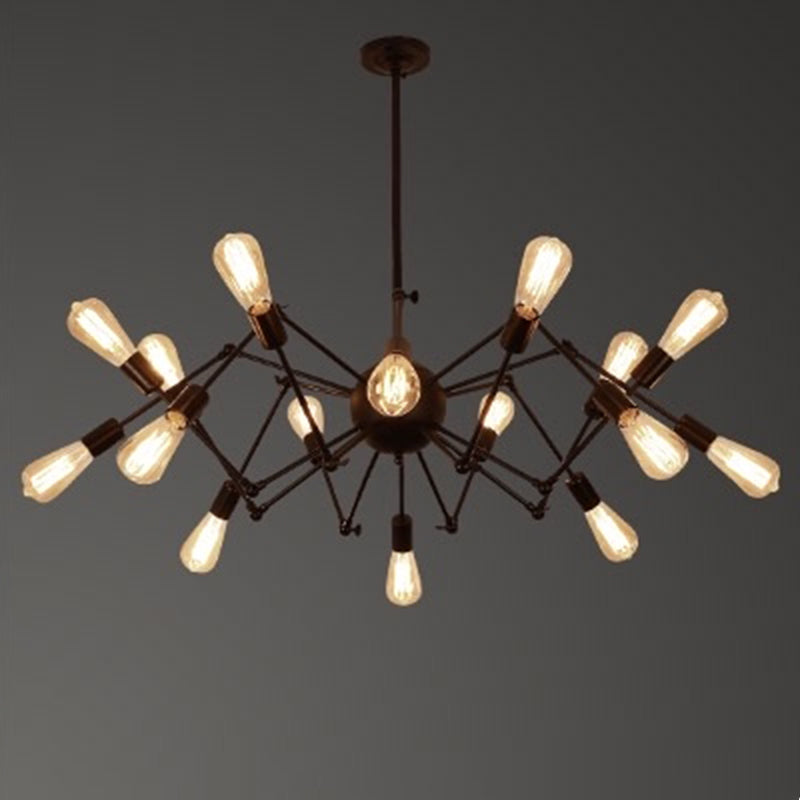 Spider Chandelier Light Fixture Industrial Metal Pendant Lighting for Restaurant