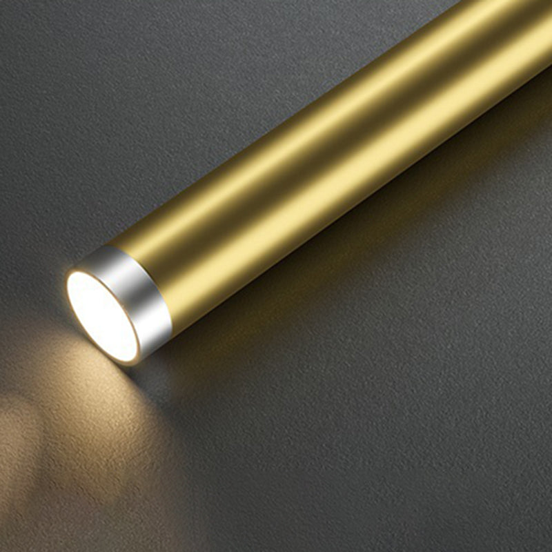 Dinning Room LED Hanging Ceiling Light Modern Island Chandelier Light with Linear Metal Shade