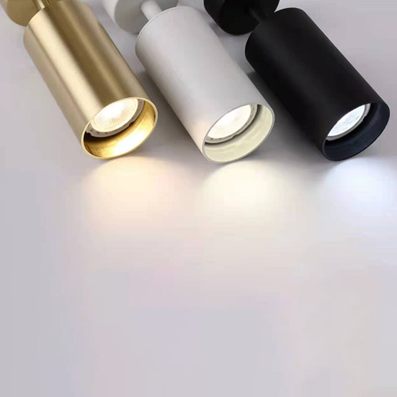 Cylindrical Semi-Flush Ceiling Fixture Simple LED Metal Semi-Flush Ceiling Mount Light