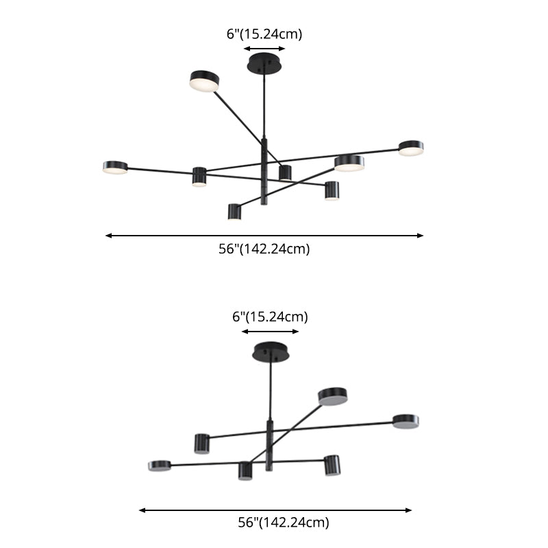 Metal Starburst Chandelier Lighting Fixture Modern Style LED Chandelier Light Fixture