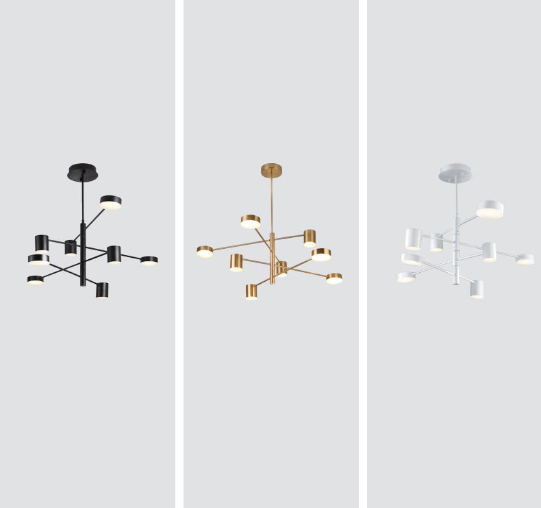 Metal Starburst Chandelier Lighting Fixture Modern Style LED Chandelier Light Fixture