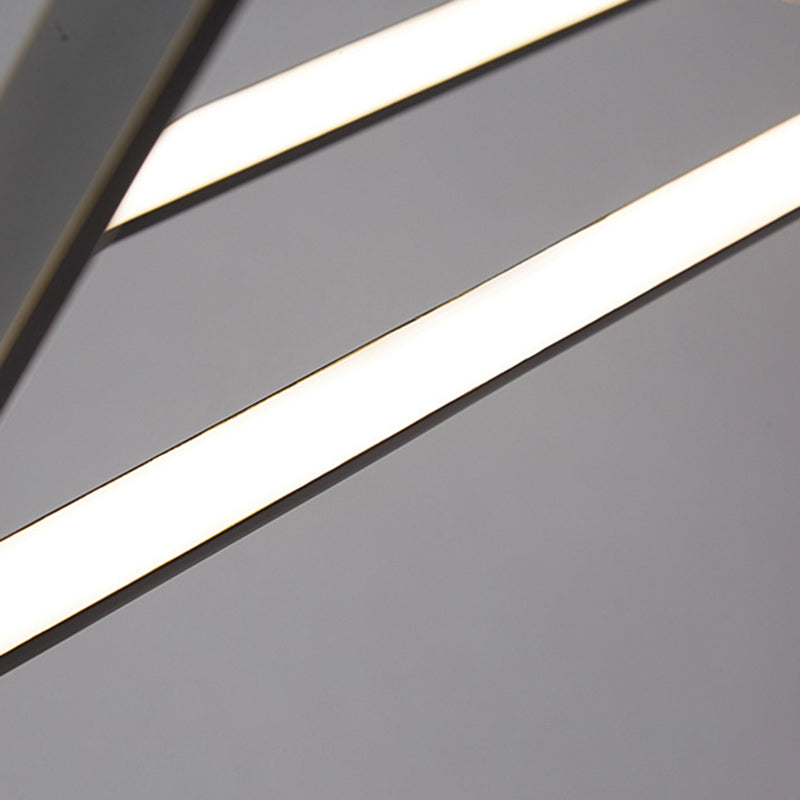 LED Bedroom Ceiling Pendant Light Modern Chandelier Light Fixture with Square Metal Shade