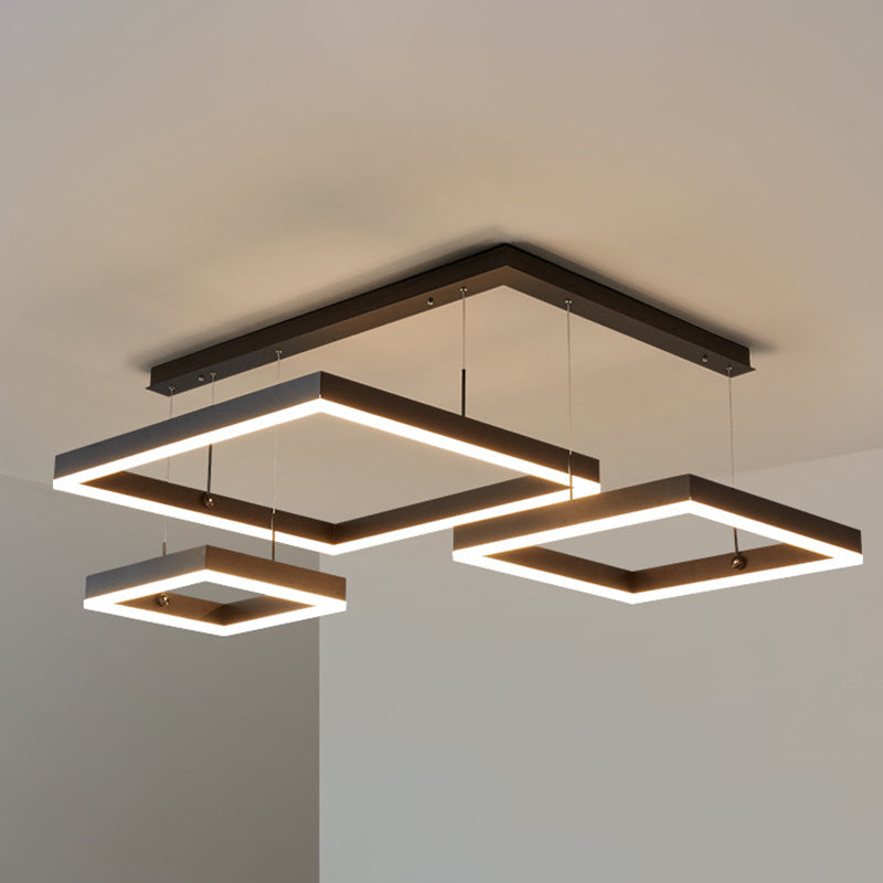 Sala de estar Luz de lámpara de la sala de estar LED de metal LED de lámpara de lámpara simple en negro