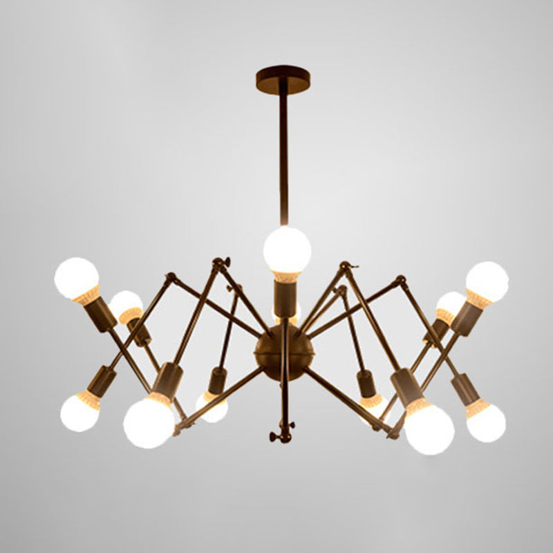 Spider Chandelier Light Fixture Industrial Metal Pendant Lighting for Restaurant