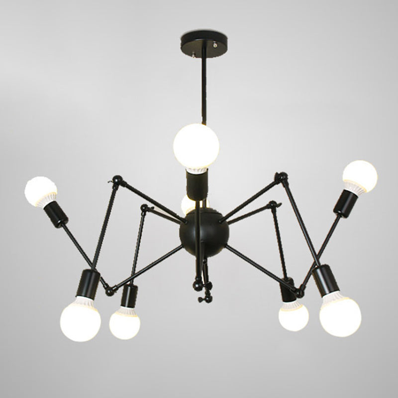 Spider Chandelier Light Fixture Industrial Metal Pendant Lighting for Restaurant