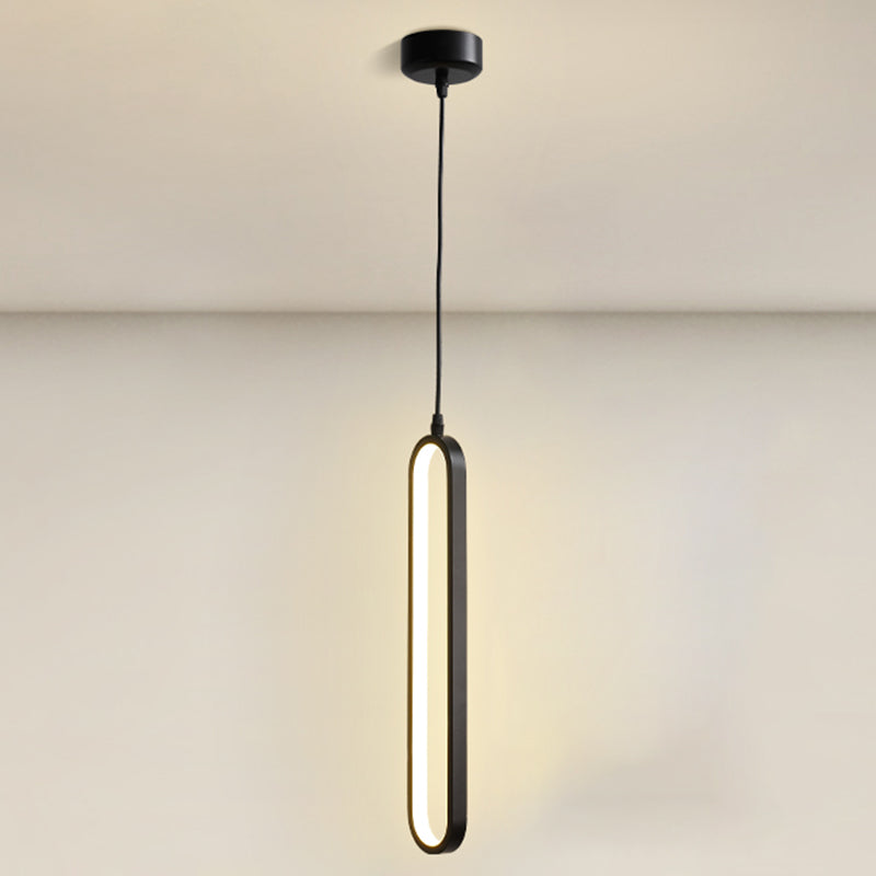 Geometrische hangende hanglamp moderne stijl metalen led zwart hangend plafondlicht