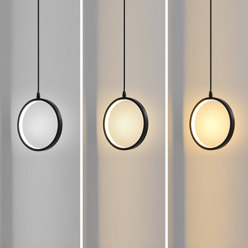 Geometrische hangende hanglamp moderne stijl metalen led zwart hangend plafondlicht