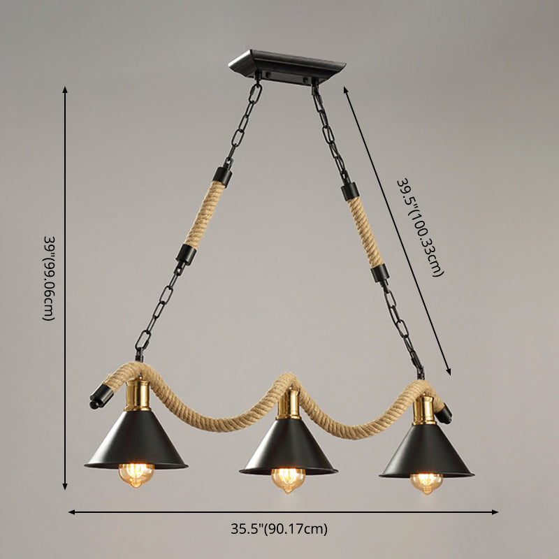 Affermati a sospensione regolabile Isola lampadario Afide di illuminazione in metallo industriale