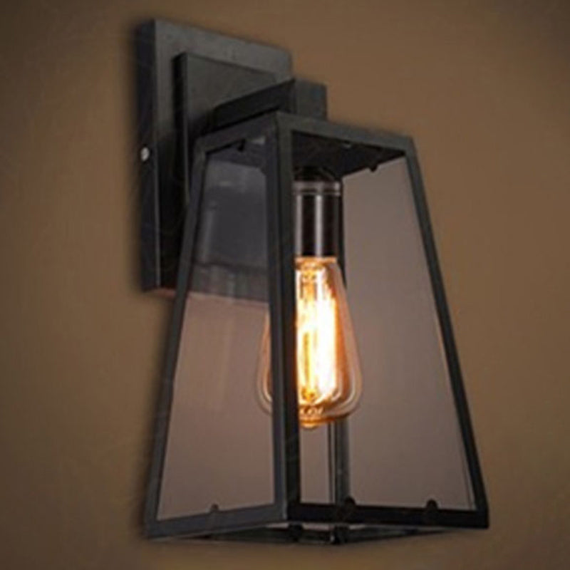 1 Light Wall Mounted Light Fixture Industrial Glass Wall Lights for Corridor
