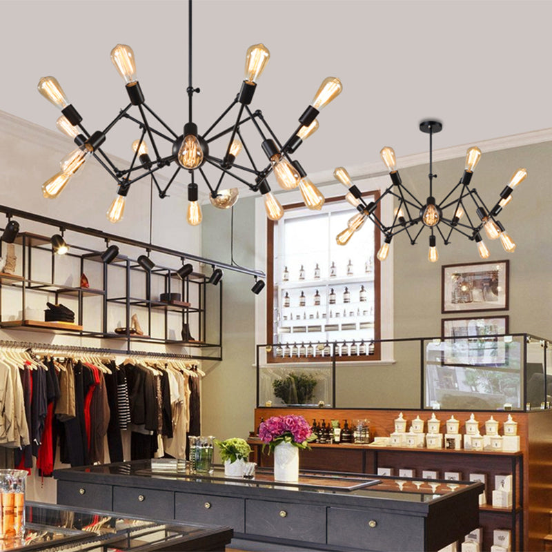 Spider Chandelier Light Fixture Industrial Metal Pendant Lighting for Restaurant