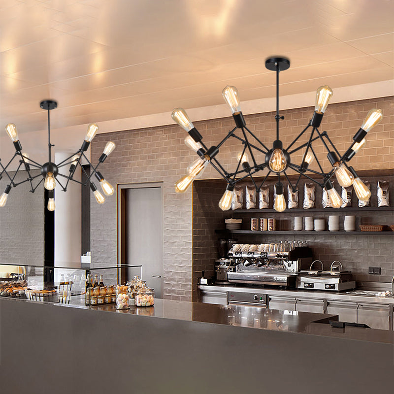 Spider Chandelier Light Fixture Industrial Metal Pendant Lighting for Restaurant