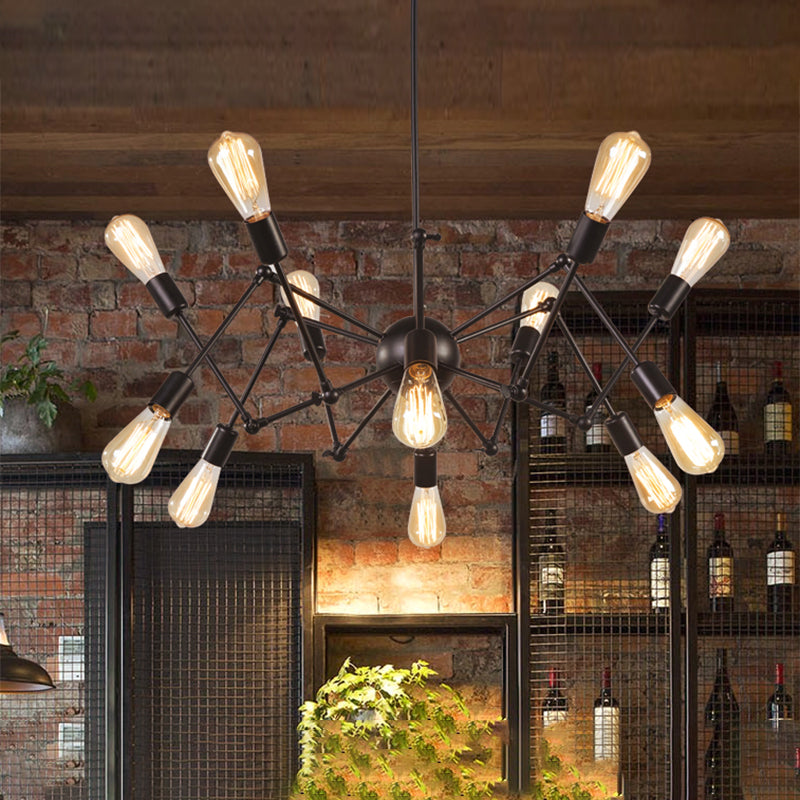 Spider Chandelier Light Fixture Industrial Metal Pendant Lighting for Restaurant