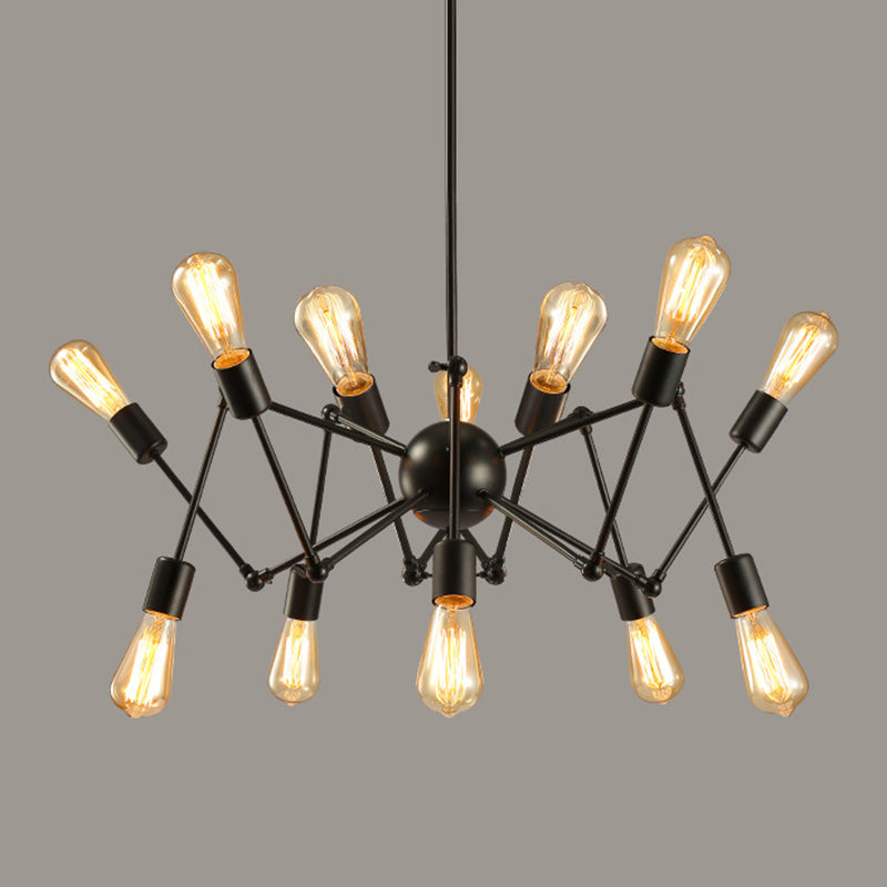Spider Chandelier Light Fixture Industrial Metal Pendant Lighting for Restaurant