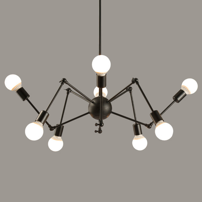 Spider Chandelier Light Fixture Industrial Metal Pendant Lighting for Restaurant