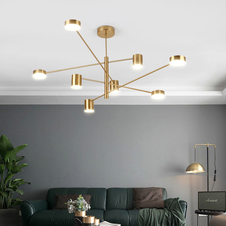 Metal Starburst Chandelier Lighting Fixture Modern Style LED Chandelier Light Fixture