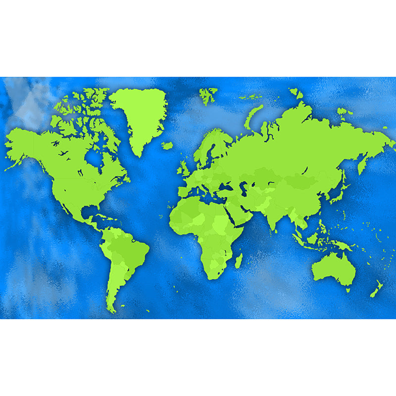 Contemporary World Map Mural Wallpaper Full Size Home Decor Cafe Design Living Room