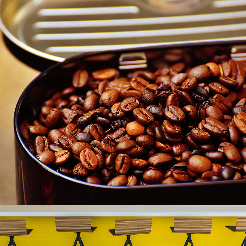 Commercial Use Photography Modern Mural Wallpaper with Coffee Bean Graphic for Coffee Bar