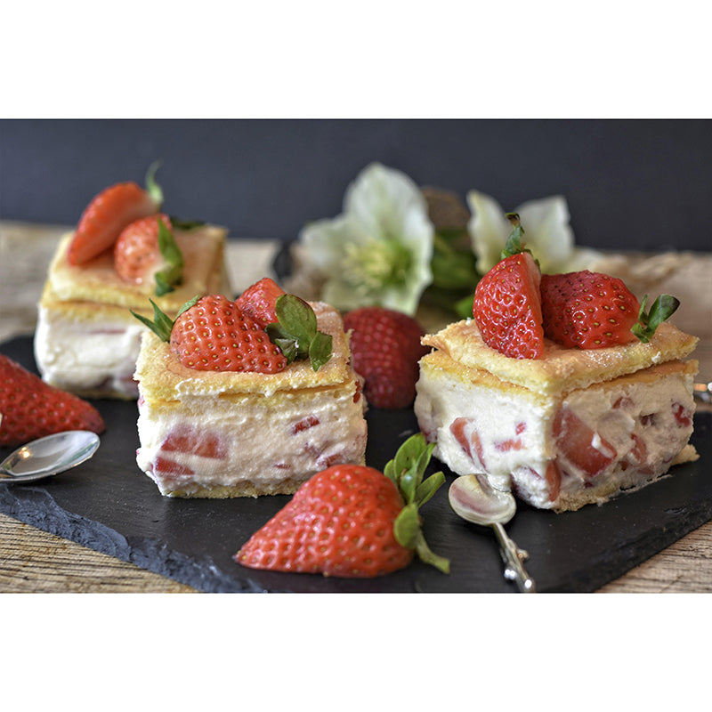 Tasty Strawberry Cake Mural Modern Decorative Dessert Shop Wall Art Multiple Sizes Available