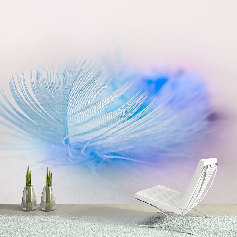 Feather Mural Wallpaper Minimalist Wall Covering for Sitting Room Decoration