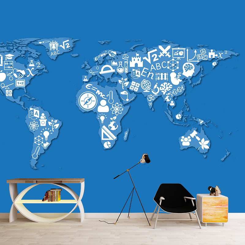 Continental Map Wall Murals Multiple Sizes Available Wall Covering for Bedroom