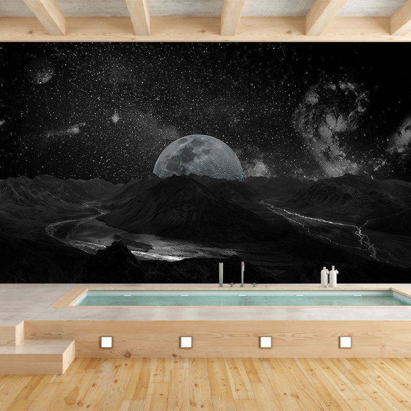 Dark Universe Wall Mural Modern Starry Sky Bedroom Living Room Wall Covering