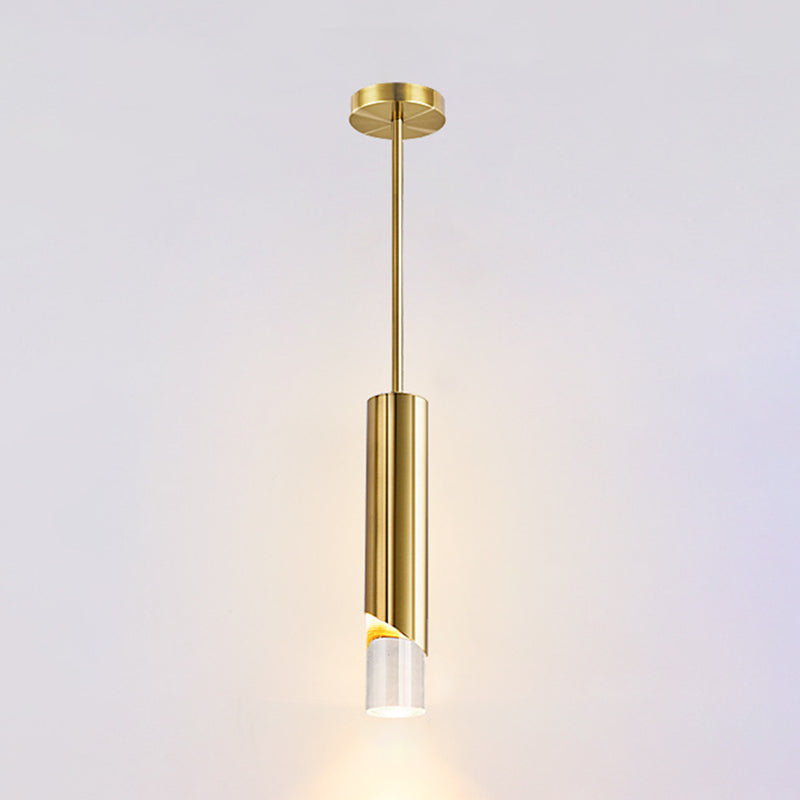 Acryl cilindrisch LED hanglamp in moderne creatieve stijl smeedijzeren hangende lamp voor slaapkamer