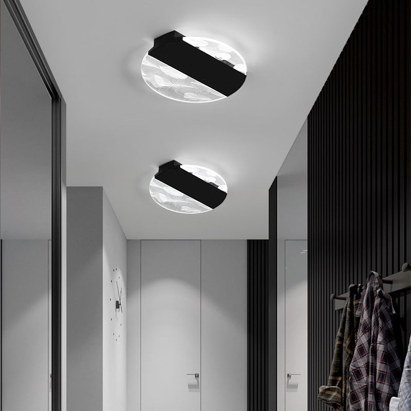 Lámpara de techo de plumas de hierro forjado con montaje empotrado LED geométrico creativo moderno con pantalla acrílica