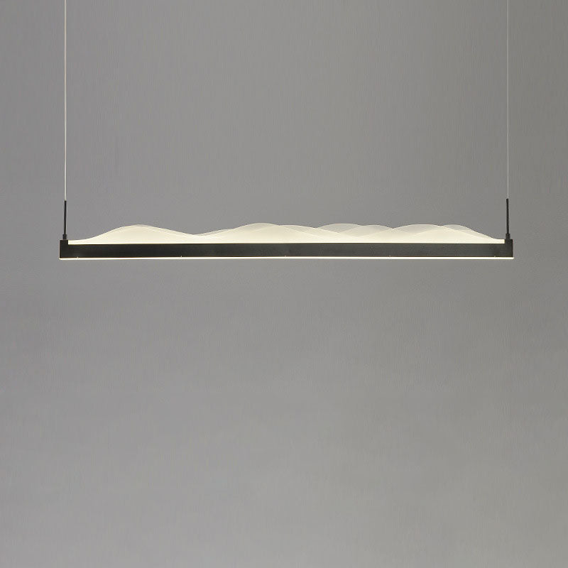 Luci a sospensione contemporanea per l'illuminazione dell'isola lineare dell'isola della cucina in legno