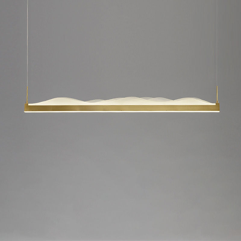 Luci a sospensione contemporanea per l'illuminazione dell'isola lineare dell'isola della cucina in legno