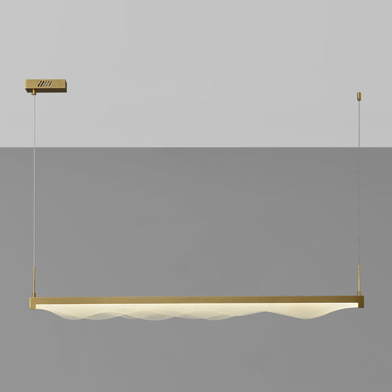 Luci a sospensione contemporanea per l'illuminazione dell'isola lineare dell'isola della cucina in legno