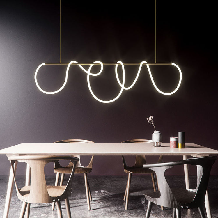 Contemporary Pendant Lights for Kitchen Island Linear Island Lighting in Gold