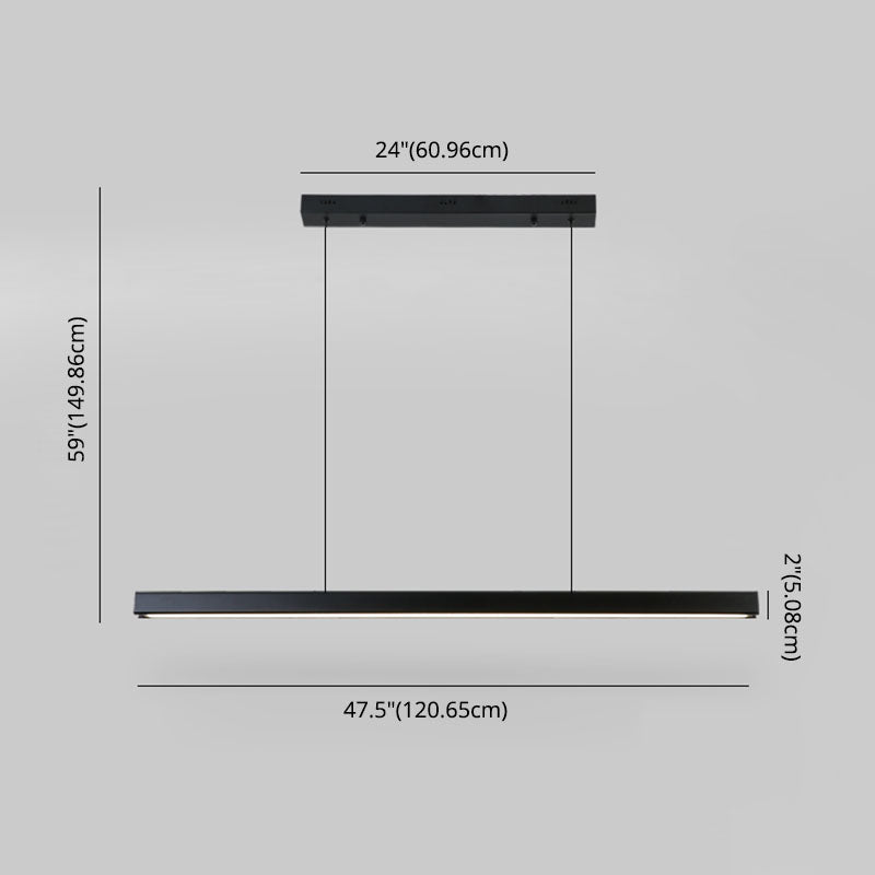 Luci a sospensione moderna contemporanea per l'illuminazione dell'isola lineare dell'isola della cucina