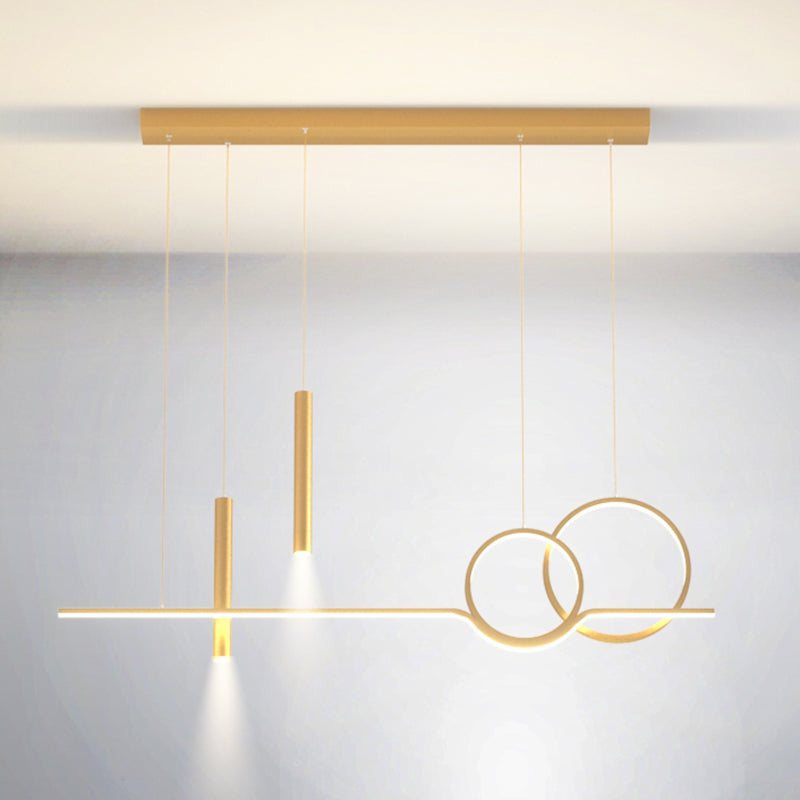 Moderna lampada appesa a sospensione a pendente a led lineare creativa con ombra acrilica