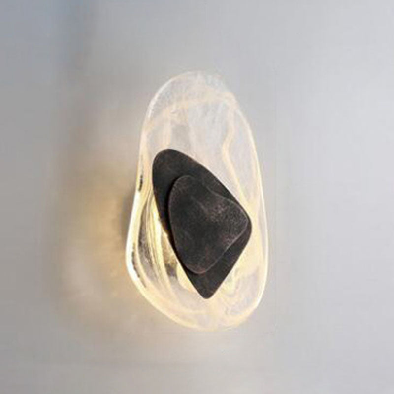 Accensione a parete ovale in stile moderno Crystal Crystal 1 Lipce Light Freepures in oro e nero