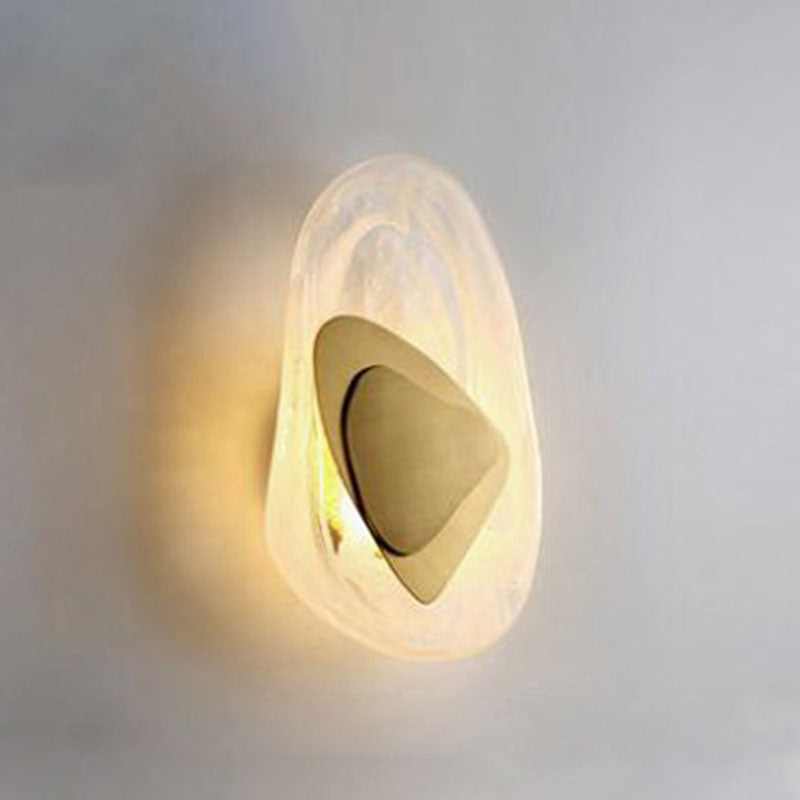 Accensione a parete ovale in stile moderno Crystal Crystal 1 Lipce Light Freepures in oro e nero