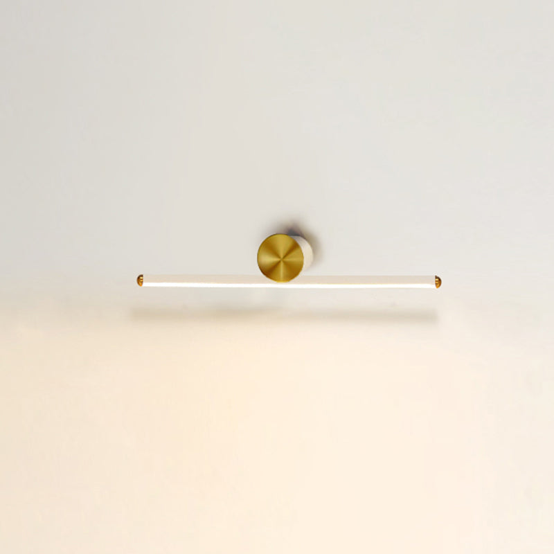 Lampada a parete a LED lineare in alluminio nella moderna semplicità di rame da parete interno con tonalità silicone
