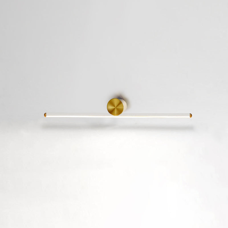 Lampada a parete a LED lineare in alluminio nella moderna semplicità di rame da parete interno con tonalità silicone