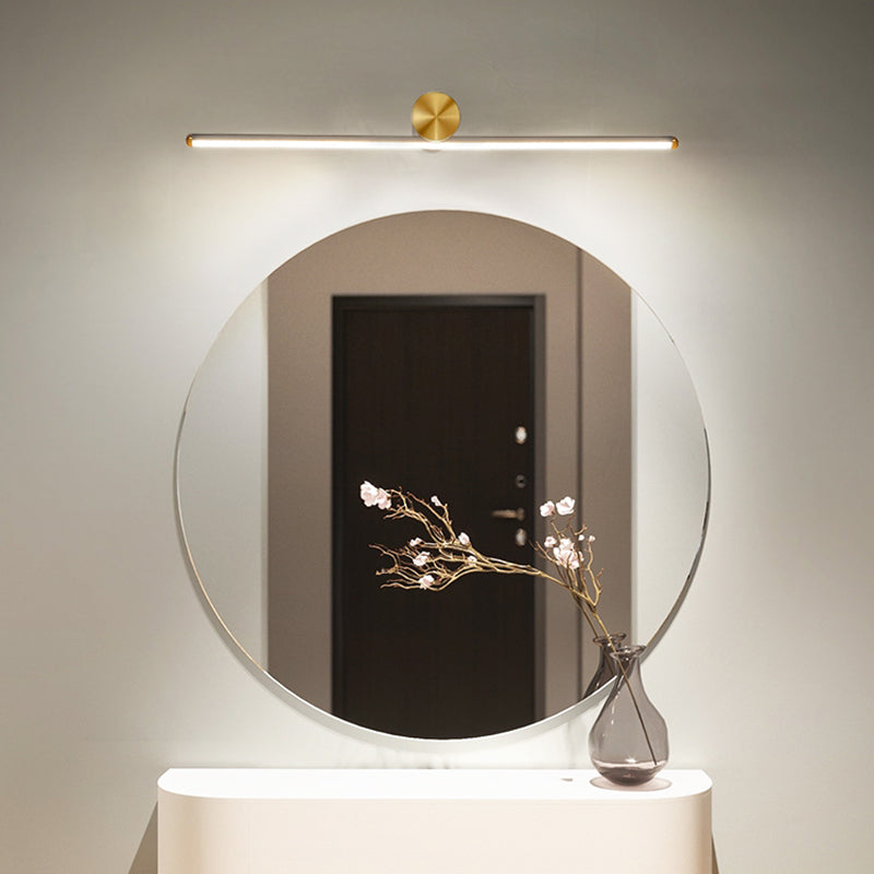Lampada a parete a LED lineare in alluminio nella moderna semplicità di rame da parete interno con tonalità silicone